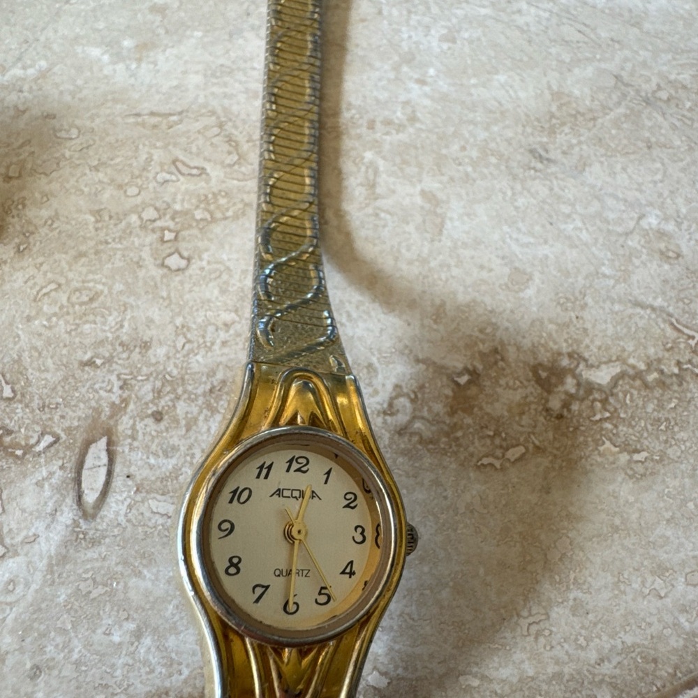 Accutime Gold and Silver Quartz Watch